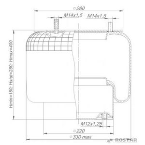 рессора пневматической подвески НЕФАЗ