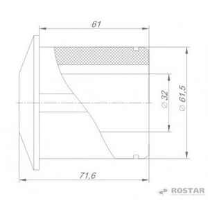 подушка стабилизатора КАМАЗ d=32 мм ROSTAR